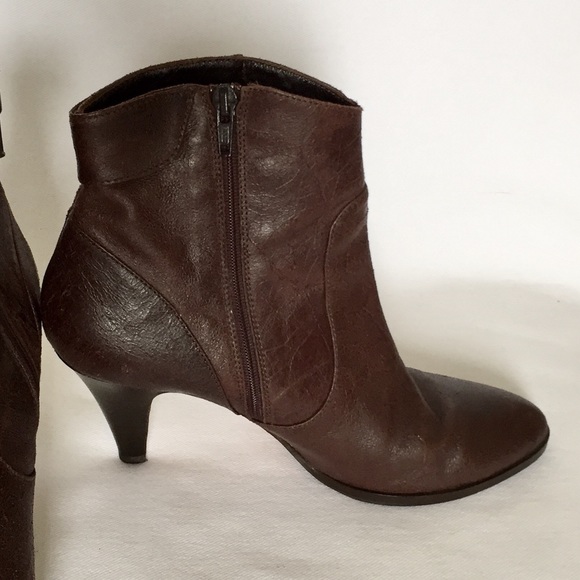 Faconnable Brown leather ankle boots  Size 9M  EUC - Picture 4 of 8